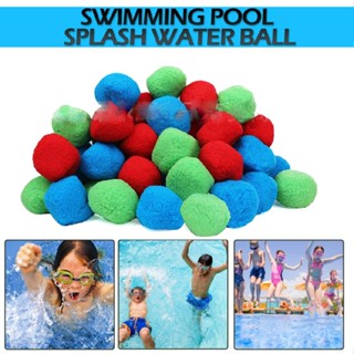 100Pcs Cotton Water Balls Highly Reusable Absorbent Splash Soaker Bomb Ball