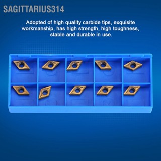 Sagittarius314 เคล็ดลับคาร์ไบด์ CNC 10 ชิ้นแทรกใบมีดตัดเครื่องกลึงเครื่องมือพร้อมกล่อง