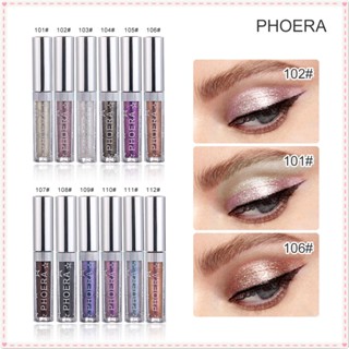 Phoera 16 Color Eyeshadow Liquid Metallic Diamond Pearlescent Waterproof Glitter Eyeliner Shimmer Eye Shadow Metallic Pigments Eye Make-up Taller JOYFEEL