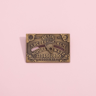 Ouija เข็มกลัด รูปตัวอักษร ตัวเลข สไตล์วินเทจ โกธิค ลึกลับ เครื่องประดับ สําหรับเพื่อน แฟน