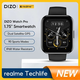 Realme DIZO Watch Pro สมาร์ทวอทช์ GPS หน้าจอสัมผัส 1.75 นิ้ว SpO2 และเครื่องวัดอัตราการเต้นของหัวใจ กันน้ํา สําหรับผู้ชาย และผู้หญิง