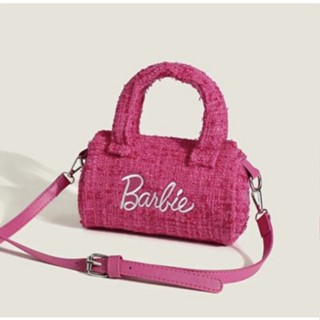 X Barbie co-branded crossbody bag for niche design Y2K bags premium cylinder tote