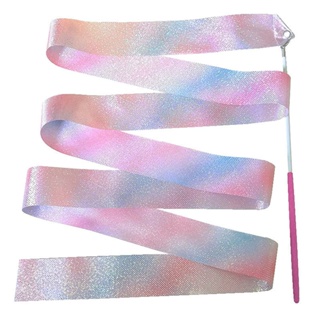 4M Dance Ribbon Flashing Star Gym Ribbons Twirling Rod Stick Kid Training Tool