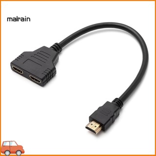 [Ma] Doonjiey 1 in 2 out HDMI อะแดปเตอร์แยกสายเคเบิ้ลวิดีโอ ตัวผู้ เป็นตัวเมีย สําหรับ PC