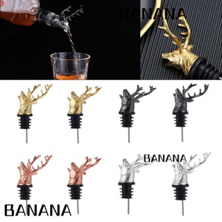 Banana1 ที่รินไวน์ โลหะผสมสังกะสี รูปหัวกวาง เครื่องประดับคริสต์มาส