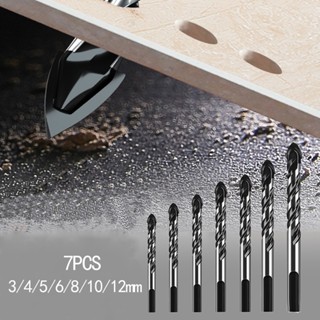 ⚡NEW 8⚡Drill 7pcs Ceramic Concrete Triangle Drill Bit Tungsten Carbide Drill Durable