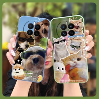 Lens bump protection protective case Phone Case For Huawei Mate50/Mate50E Back Cover Cartoon Solid color Simplicity