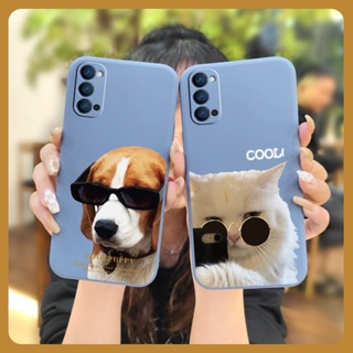 Simplicity Lens package Phone Case For OPPO Reno4 5G Skin feel silicone cute Camera all inclusive phone case Solid color