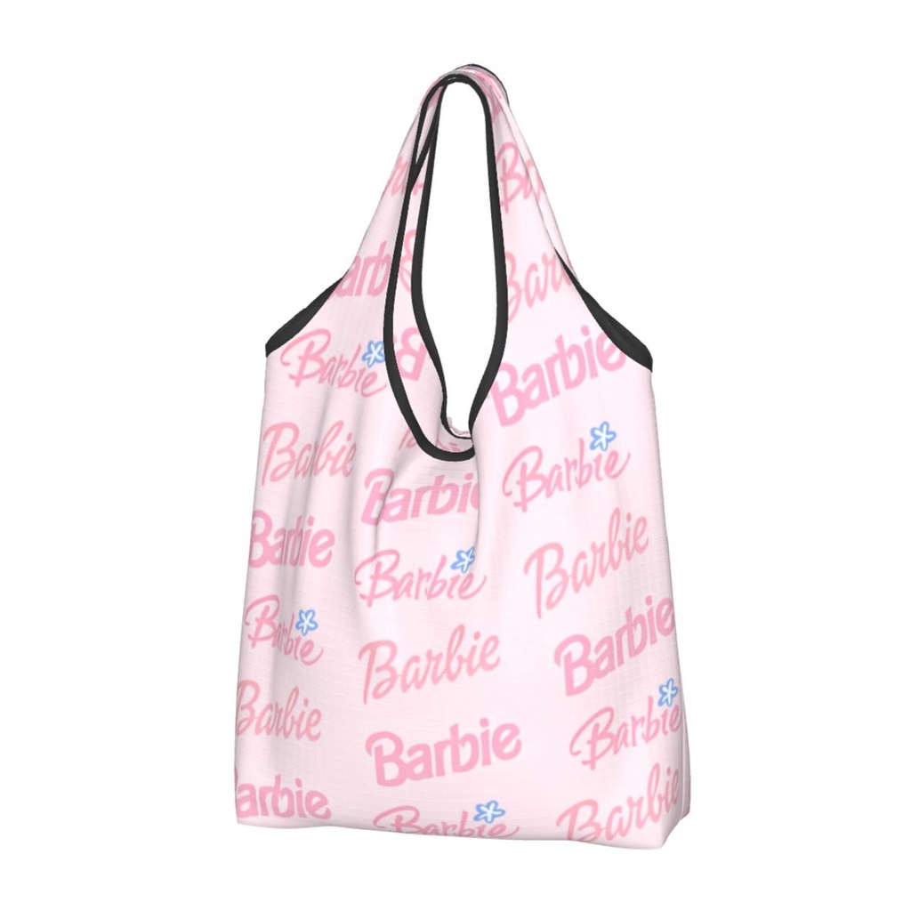 Barbie Portable Shopping Bag กระเป๋าช้อปปิ้งแบบใช้ซ้ําได้ Carry-On แบบพับได้ (38*64CM)
