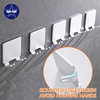 [cod] ตะขอแบบไม่มีรูพรุน Space Aluminium Coat Hook วงเล็บมีดโกน ห้องครัวและห้องน้ำ Plug Hook ผนังห้องน้ำ Simple Single Hook 【Kinostar】