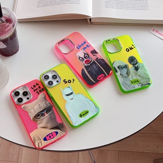 เคสโทรศัพท์มือถือแฟชั่น ทรงกลม เรืองแสง สําหรับ iPhone 11 14 12 13 Pro Max