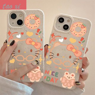 เคสป้องกันโทรศัพท์มือถือ แบบนิ่ม ลายการ์ตูนคิตตี้ กันกระแทก สําหรับ Apple Iphone 14promax 13 12 11 7 8plus RQUE