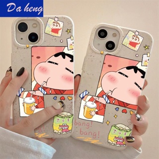 เคสป้องกันโทรศัพท์มือถือ แบบนิ่ม ลายการ์ตูนชินจัง กันกระแทก สําหรับ Apple Iphone 14promax 13 12 11 7 8plus WP86