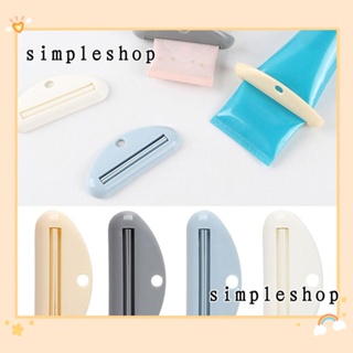 Simple เครื่องบีบยาสีฟัน แบบพลาสติก ทนทาน สุ่มสี สําหรับห้องน้ํา 4 ชิ้น