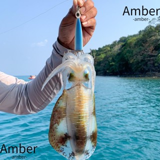 Amber จิ๊กตะขอไม้ รูปตาปลาหมึก สําหรับตกปลา กุ้ง 2 ชิ้น