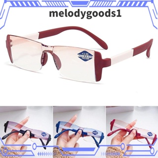 Melodygoods1 แว่นตาอ่านหนังสือ สายตายาว ความละเอียดสูง ป้องกันแสงสีฟ้า ป้องกันแสงสะท้อน เลนส์เรซิ่น 1.0~+4.0 สําหรับคอมพิวเตอร์ ผู้สูงอายุ