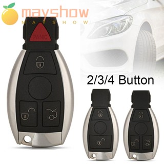 Mayshow เคสกุญแจรีโมตรถยนต์ ABS BGA NEC 2 3 4 ปุ่ม ทนทาน สําหรับ Benz W203 W204 W205 W210 W211 W212 W221 W222