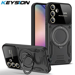 Keysion เคสโทรศัพท์มือถือ กันกระแทก พร้อมแหวนแม่เหล็กตั้งโทรศัพท์ สําหรับ Samsung A54 5G A34 A14 LTE Galaxy A54 5G