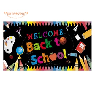 แบนเนอร์ Welcome Back to School Banner, First Day of School Backdrop Banner, Welcome Back to School Party Decorations Supplies