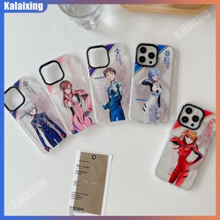 เคสโทรศัพท์มือถืออะคริลิค ลาย Ayanami Rei Ikari Shinji Asuka Langley Soryu Mari Illustrious Makinami Kaworu Nagisa CASETIFY สําหรับ iPhone 14 13 12 Pro Max