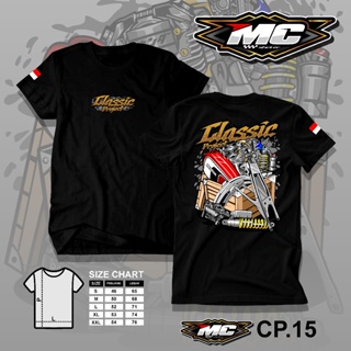 อุปกรณ์เสริมรถจักรยานยนต์ Kaos Racing cb Classic - Kaos Men Distro Style Motorcycle cb gl mp tiger MC CP.15