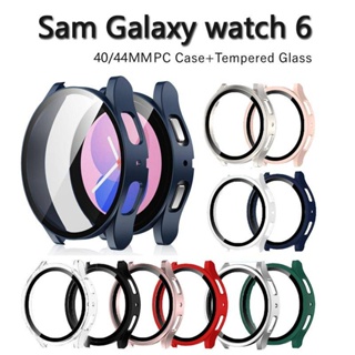 ฟิล์มกระจกนิรภัยกันรอยหน้าจอ แบบเต็มจอ สําหรับ Samsung Galaxy Watch 6 40 มม. 44 มม. Watch6