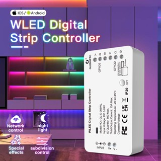 Gledopto แถบควบคุมไฟไดนามิก LED 100 โหมด ควบคุมผ่านแอพ WiFi 800 IC RGB RGBW ไม่ต้องใช้ฮับ DIY