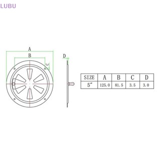 Lubu ใหม่ ฝาครอบลูกบิดช่องระบายอากาศ สเตนเลส ทรงกลม 5 นิ้ว