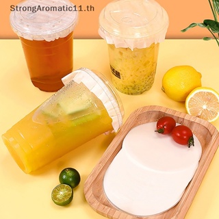 Strongaromatic กระดาษฟิล์มกันรั่วซึม กันรั่วซึม สําหรับแก้วชานม กาแฟ เครื่องดื่ม 500 ชิ้น