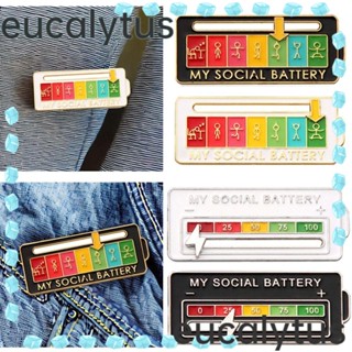 Eucalytus1 เข็มกลัด ลาย My Social Mood Pin ตลก สําหรับตกแต่งเสื้อผ้า กระเป๋าเป้สะพายหลัง