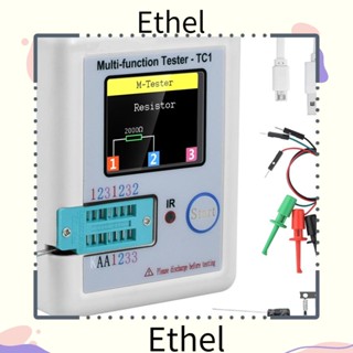 Ethel1 LCR-TC1 เครื่องวัดมัลติมิเตอร์ มัลติมิเตอร์ PNP ไตรโอด ไตรโอด จอแสดงผล LCD