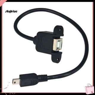 [Sy] สายเคเบิลอะแดปเตอร์ USB Type B USB-B Female พร้อมเมาท์แผง เป็น Mini USB