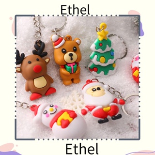 Ethel1 พวงกุญแจ ตุ๊กตาการ์ตูนกวาง สโนว์แมน ต้นคริสต์มาสน่ารัก