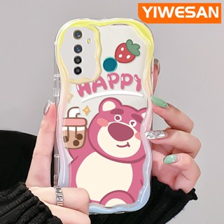 เคสโทรศัพท์มือถือแบบนิ่ม ใส กันกระแทก ลายการ์ตูนหมี สตรอเบอร์รี่ สีสันสดใส สําหรับ Realme 5 5i 5s 5 Pro 6i Narzo 20A Q