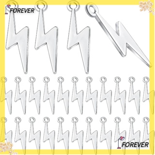 Forever จี้สลักเกลียวสีเงินโบราณ โลหะผสม 28 มม. x 7.7 มม. x 1.5 มม. 60 ชิ้น