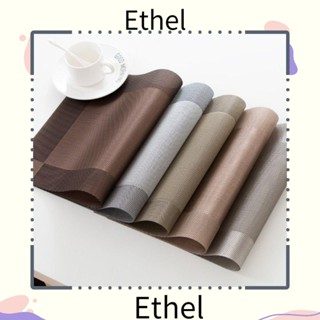 Ethel1 แผ่นเสื่อ PVC กันน้ํา มีฉนวนกันความร้อน สไตล์ตะวันตก สําหรับวางอาหาร