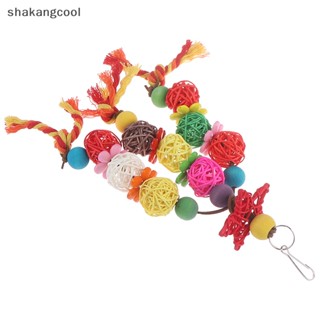 Shakangcool กรงหวายกัด หลากสี ของเล่นเคี้ยว สําหรับสัตว์เลี้ยง นกแก้ว