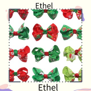 Ethel1 กิ๊บติดผมคริสต์มาส ของขวัญคริสต์มาส โบ ผ้าปิ่นปักผม