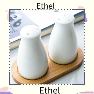 Ethel1 ขวดใส่เครื่องปรุง พริกไทย เซรามิค สีขาว ทําความสะอาดได้ สําหรับห้องครัว