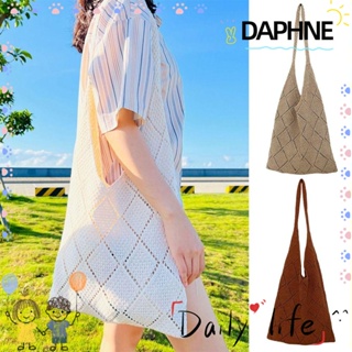 Daphne กระเป๋าสะพายไหล่ กระเป๋าถือ สาน ความจุขนาดใหญ่ สําหรับผู้หญิง