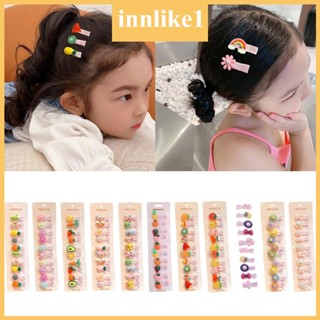 Innlike1 กิ๊บติดผม ลายการ์ตูนเจ้าหญิงน่ารัก สีแคนดี้ สําหรับเด็กผู้หญิง 10 ชิ้น