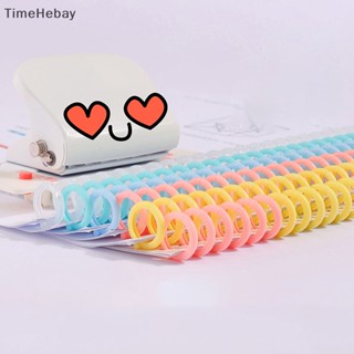 Timehebay สันห่วงพลาสติก แบบเกลียว 30 รู สําหรับกระดาษ A4 โน้ตบุ๊ก เครื่องเขียน สํานักงาน EN