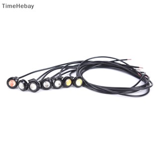 Timehebay ไฟตัดหมอก LED DRL 9W 12V 18 มม. สีแดง สําหรับติดรถยนต์
