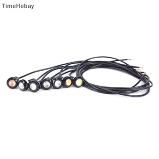 Timehebay ไฟตัดหมอก LED DRL 9W 12V 18 มม. สีแดง สําหรับติดรถยนต์