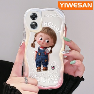 เคสโทรศัพท์มือถือแบบนิ่ม ใส กันกระแทก ลายการ์ตูนเด็กผู้หญิงซน น่ารัก สีสันสดใส สําหรับ OPPO A17 A17K