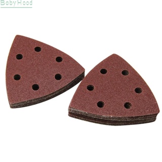 【Big Discounts】Versatile 6 Hole Triangular Sanding Discs Pack of 20 90mm Hook &amp; Loop Sandpaper#BBHOOD