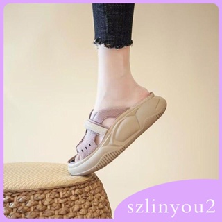 [szlinyou2] รองเท้าแตะแพลตฟอร์ม เปิดนิ้วเท้า กันลื่น ใส่สบาย สําหรับผู้หญิง ตั้งแคมป์ เดินทาง