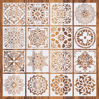 Spot seconds# Amazon cross-border Mandala Mandala auxiliary painting template stone wall painting spray hollow DIY template 8.cc