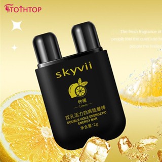 Skyvii Vitality Energy Stick หยุดกรน ป้องกันอาการง่วงนอน รีเฟรช สองรูจมูก Sticks Tubes Inhaler Oil Nasal Inhaler Aromatherapy [TOP]