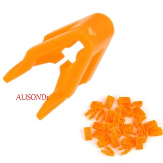 Alisond1 หมุดยึดแผงหน้าปัดรถยนต์ พลาสติก สีส้ม อุปกรณ์เสริม สําหรับ ATMA11T65 50 ชิ้น